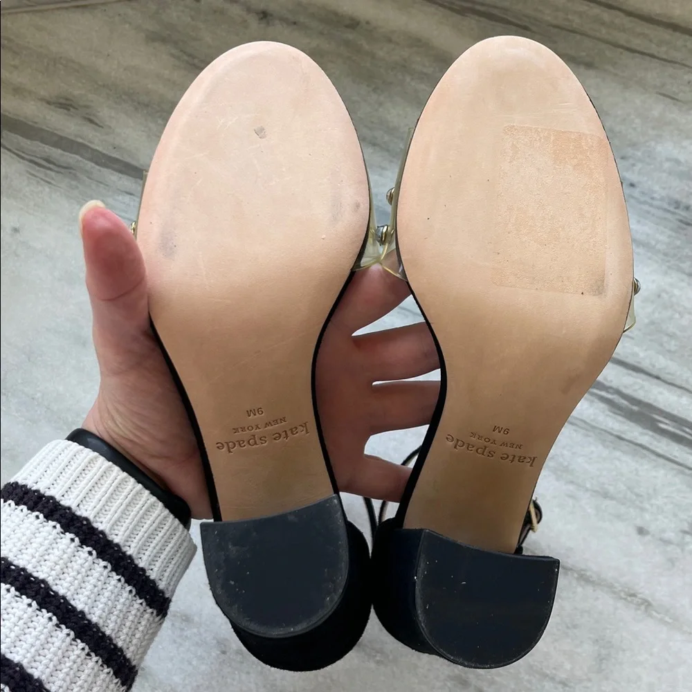 Kate Spade Black Heels with Studded Strap - Picture 9 of 11